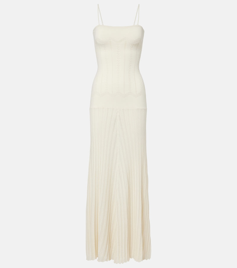 Faithfull Irene pointelle cotton-blend maxi dress