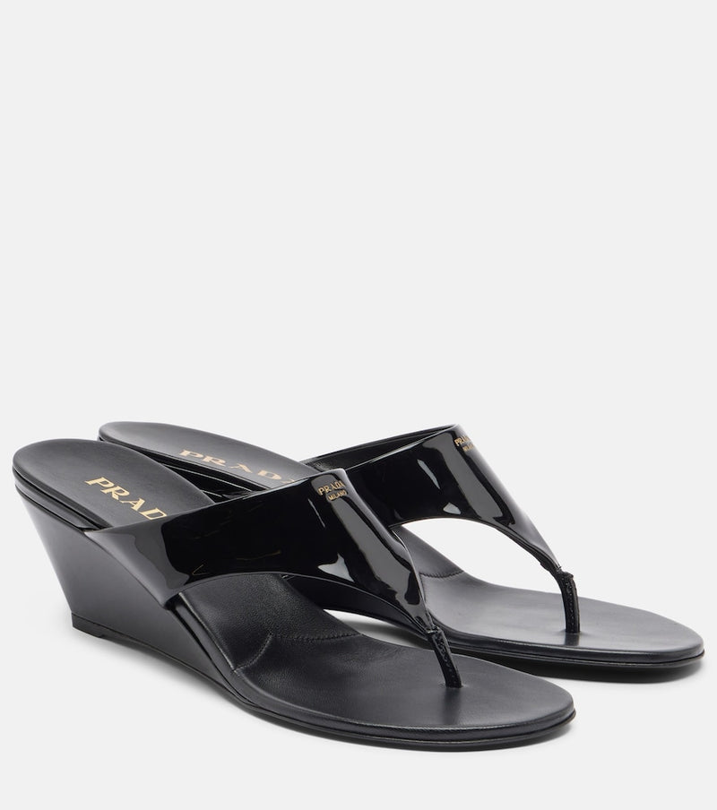 Prada Patent leather thong sandals