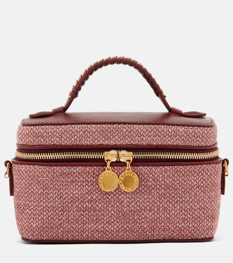 Stella McCartney Falabella raffia-effect vanity bag