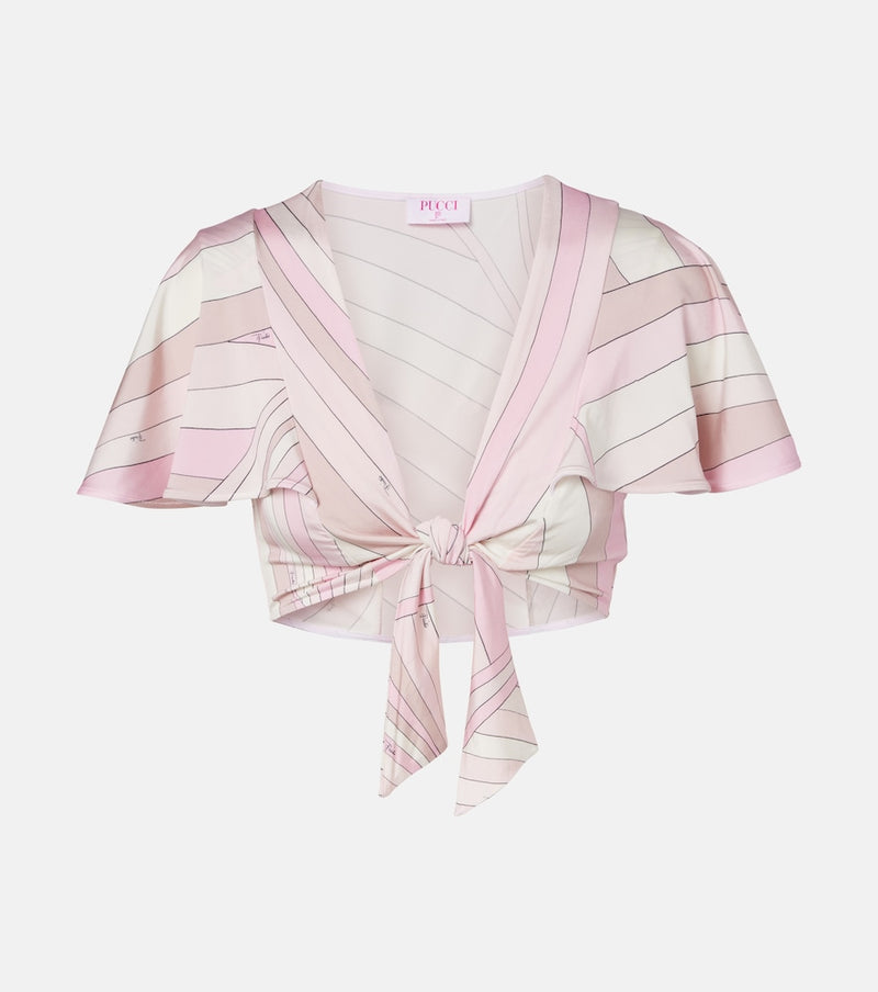 Pucci Iride jersey crop top