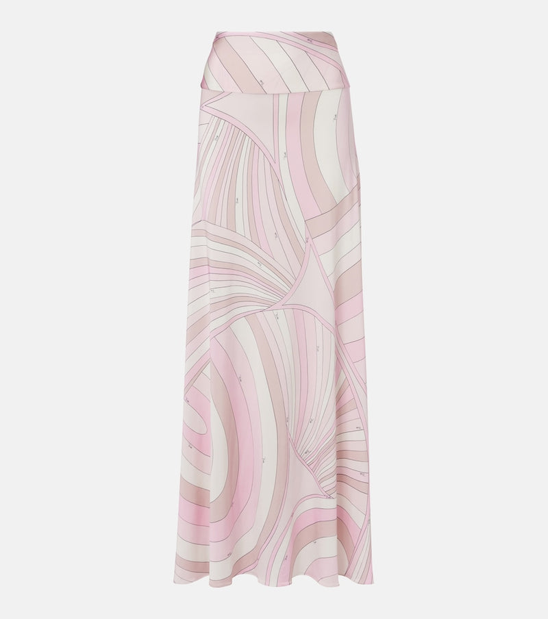 Pucci Iride satin jersey maxi skirt