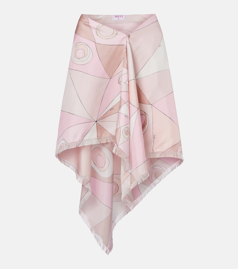 Pucci Occhi silk twill midi skirt