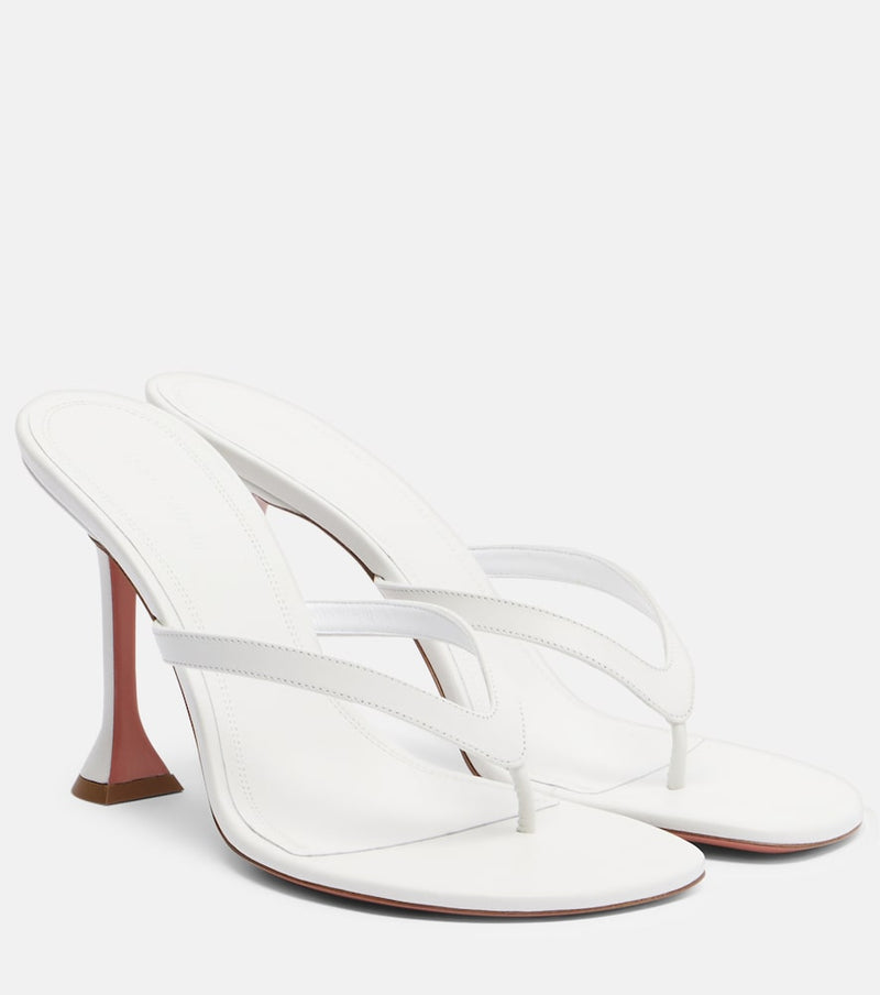 Amina Muaddi Juliette leather thong sandals