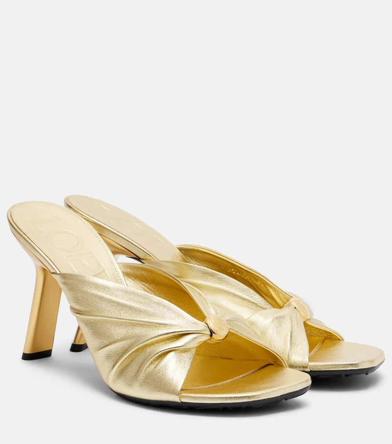 Loewe Paula\'s Ibiza Pebble Soft leather mules