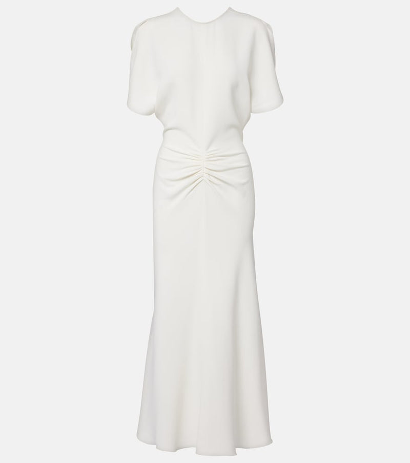 Victoria Beckham Bela gathered cady midi dress