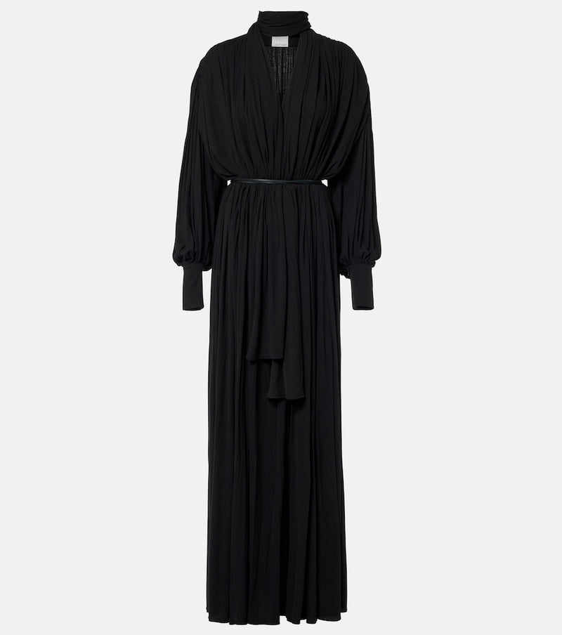 Calvin Klein Collection Yasmine scarf-detail cotton-blend maxi gown