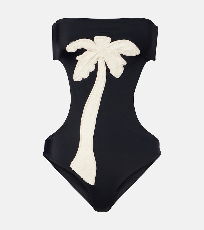 Johanna Ortiz Cutout embroidered swimsuit