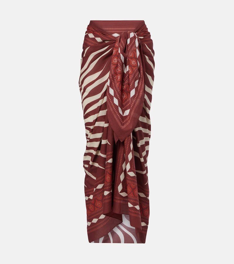 Johanna Ortiz Printed cotton beach coover-up