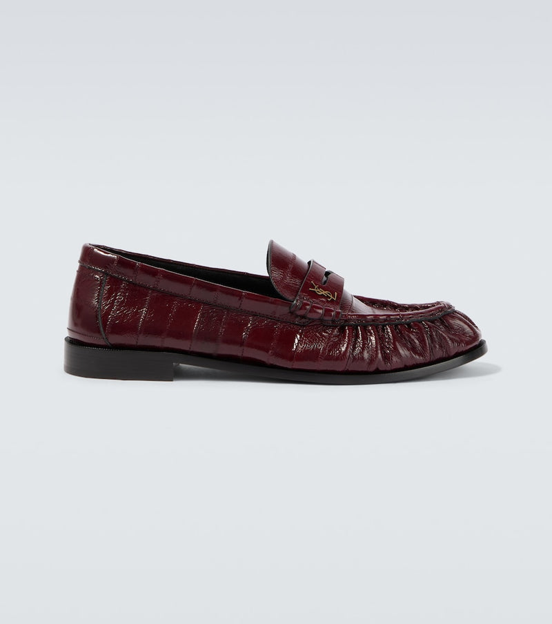Saint Laurent Le Loafer eel leather penny loafers