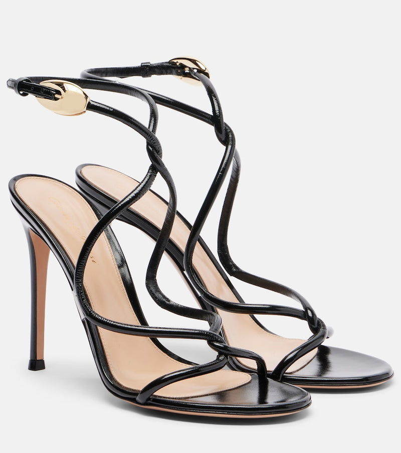 Gianvito Rossi Jungle Mamba leather sandals