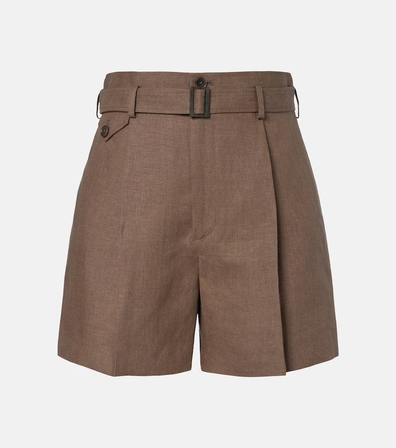 Ralph Lauren Collection Denise belted linen shorts