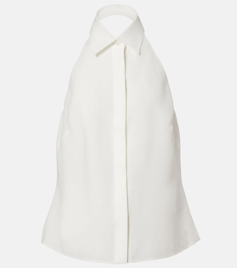 Ralph Lauren Collection Eldred halterneck linen top
