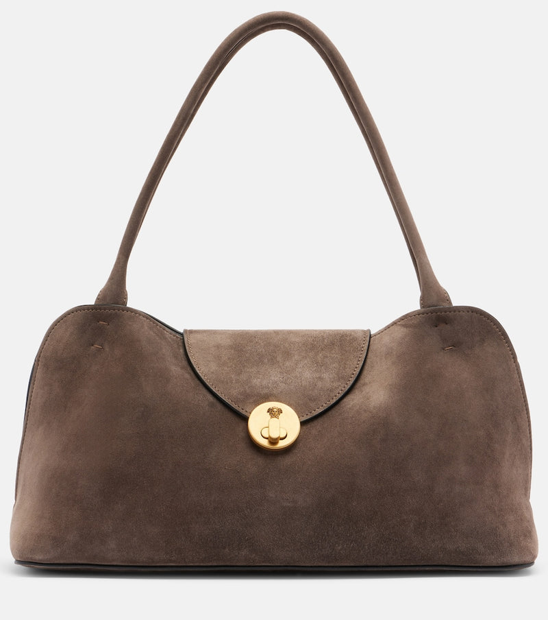 Versace Vivian suede shoulder bag