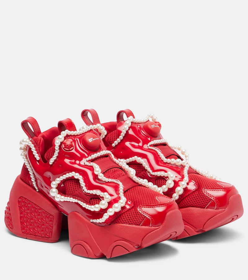 Noir Kei Ninomiya x Reebok embellished platform sneakers