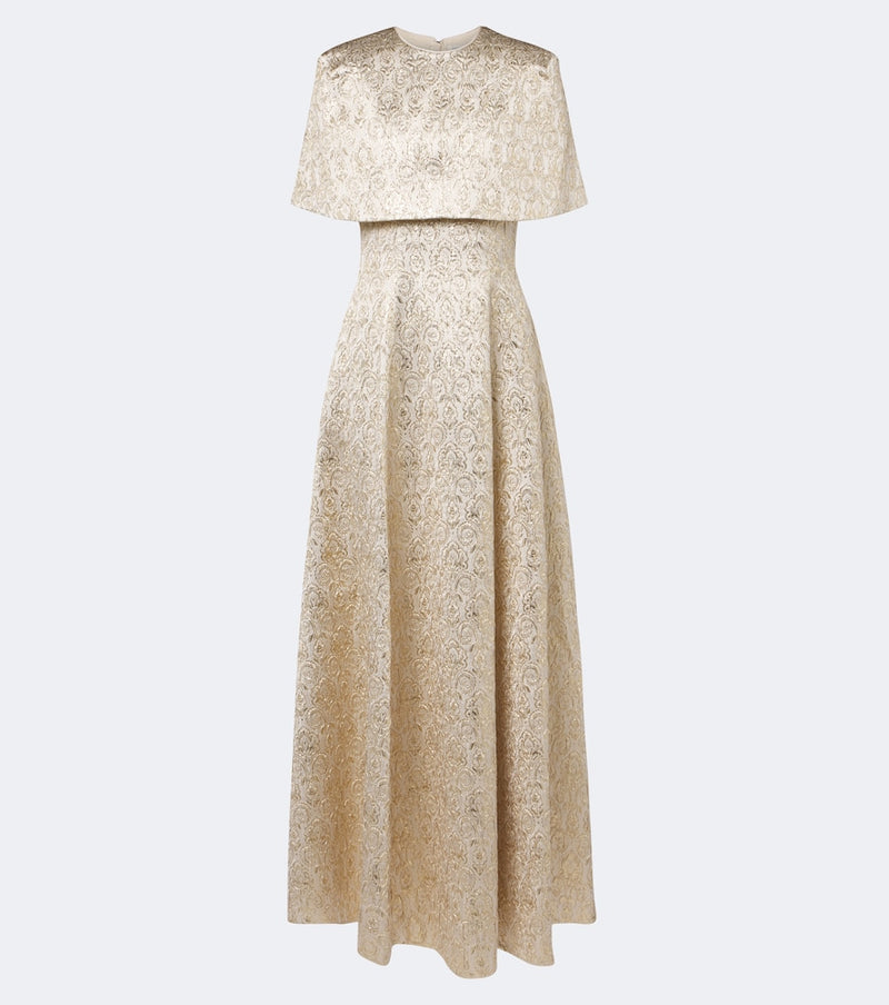 Emilia Wickstead Lucretia caped floral jacquard gown