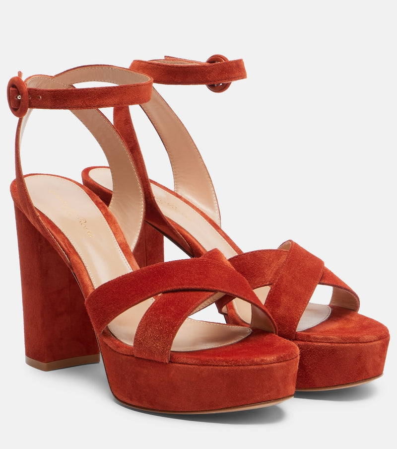 Gianvito Rossi Sabrina suede platform sandals