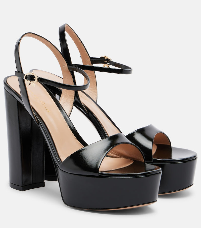 Gianvito Rossi Marlena leather platform sandals