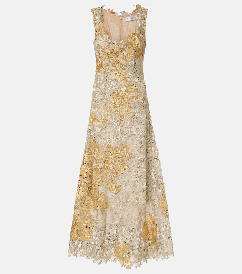 Oscar de la Renta Guipure lace cocktail dress