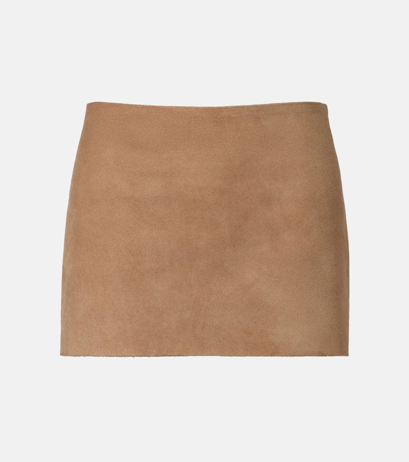 Khaite Jett suede miniskirt