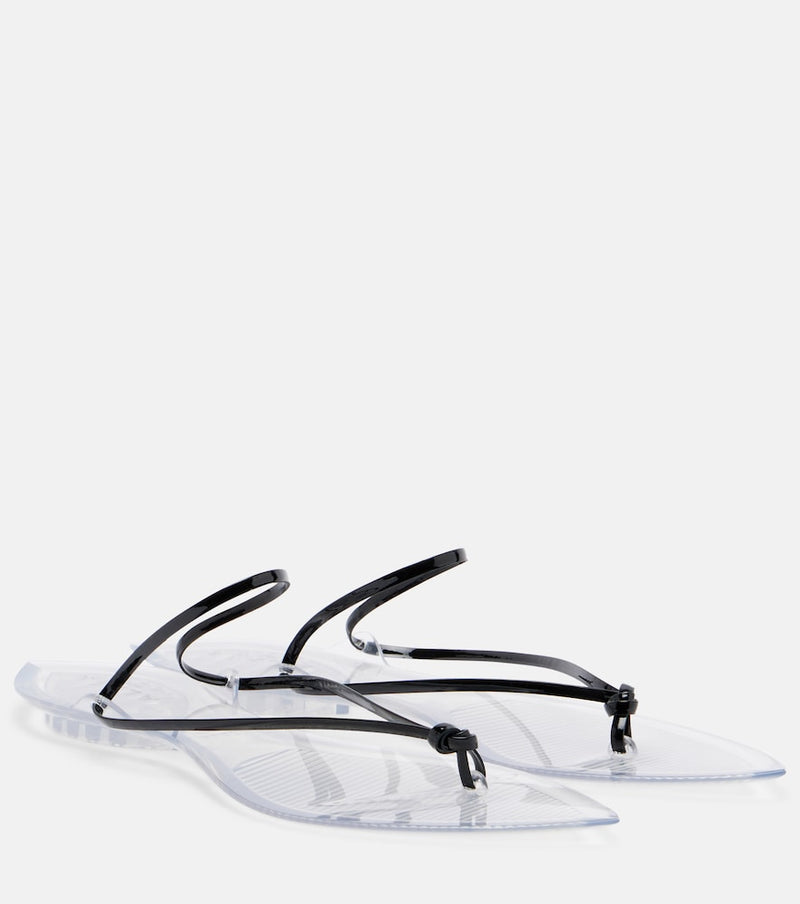 Alaia Invisible leather thong sandals