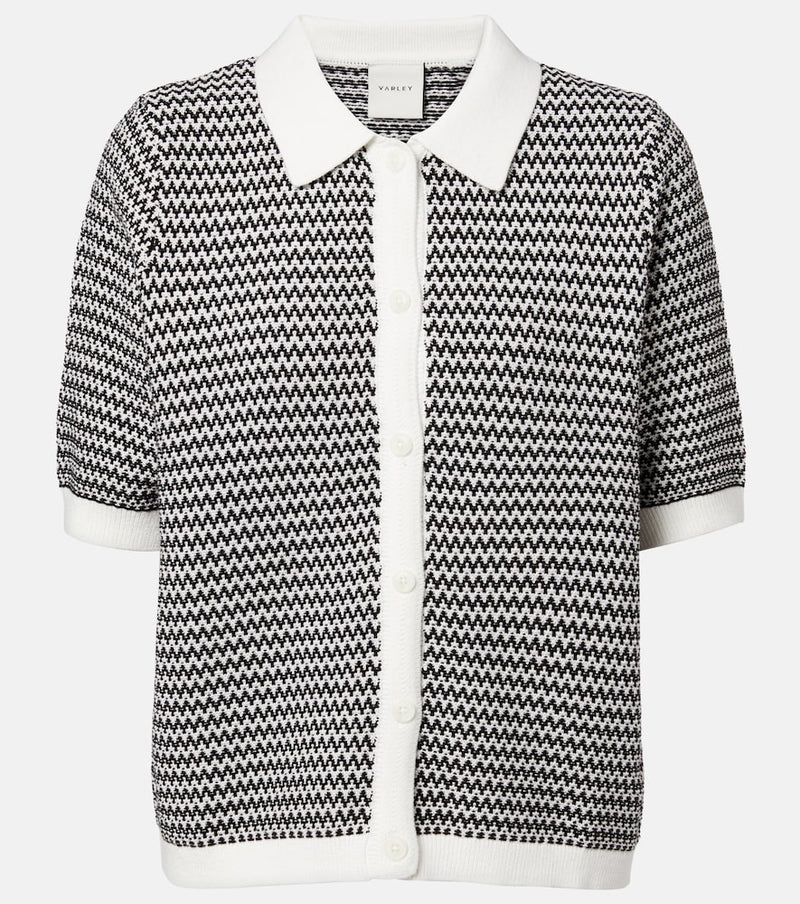 Varley Gaelle chevron cotton cardigan