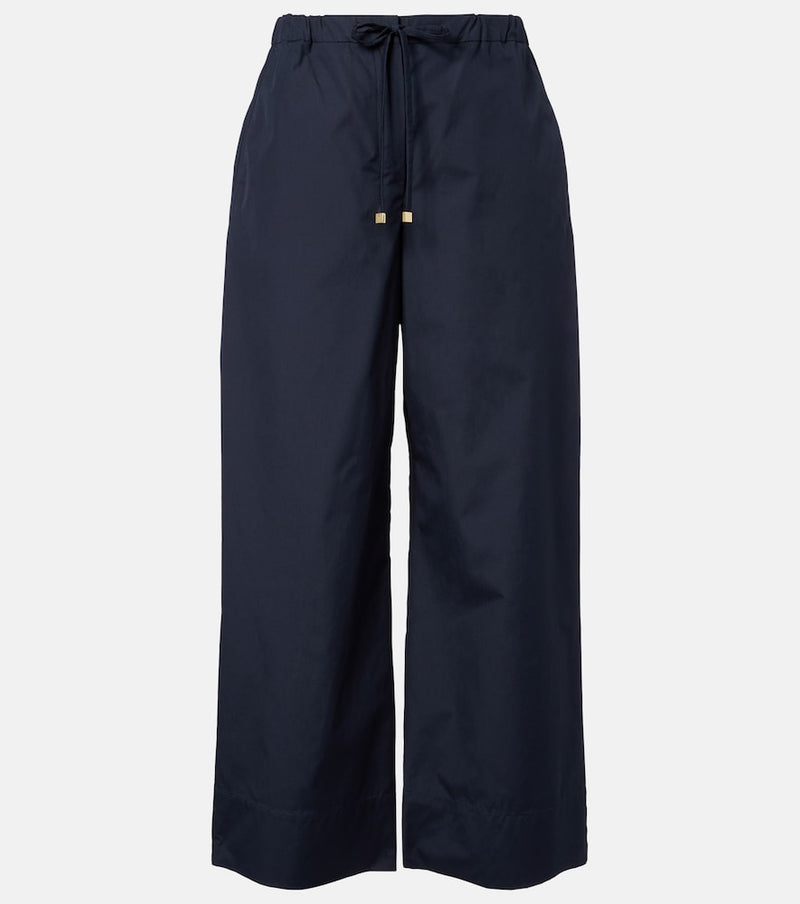 S Max Mara Cotton cropped wide-leg pants