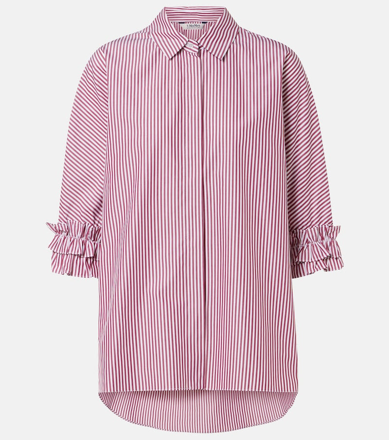 S Max Mara Striped cotton poplin shirt