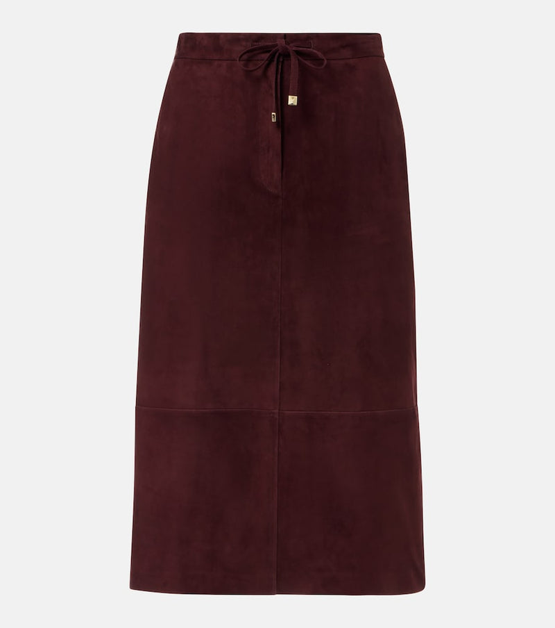 S Max Mara Suede midi skirt