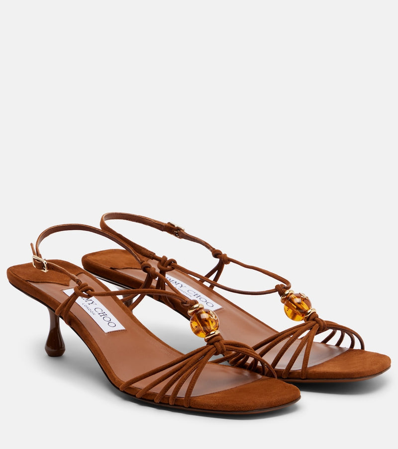 Jimmy Choo Lova embellished suede sandals