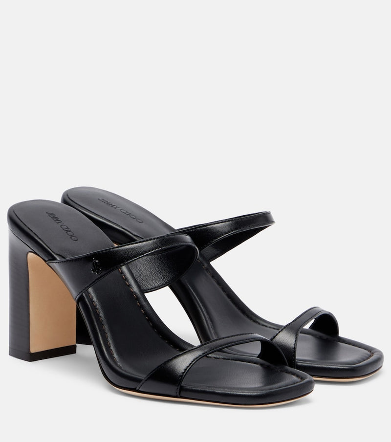 Jimmy Choo Lucian leather sandals in Black