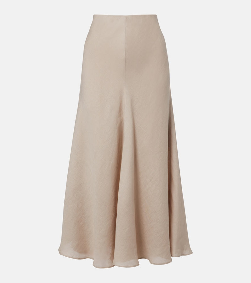 Brunello Cucinelli Linen midi skirt