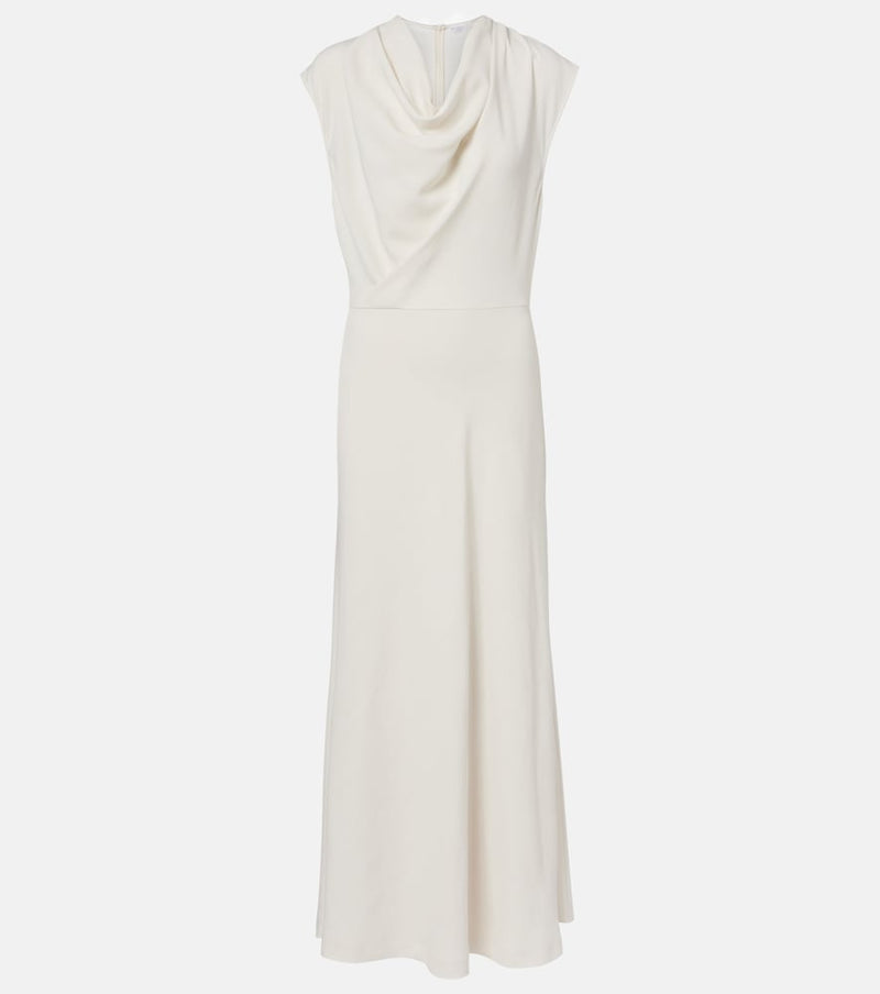 Brunello Cucinelli Draped wool-blend maxi dress