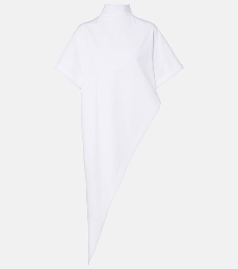 Alaia Asymmetric cotton jersey T-shirt