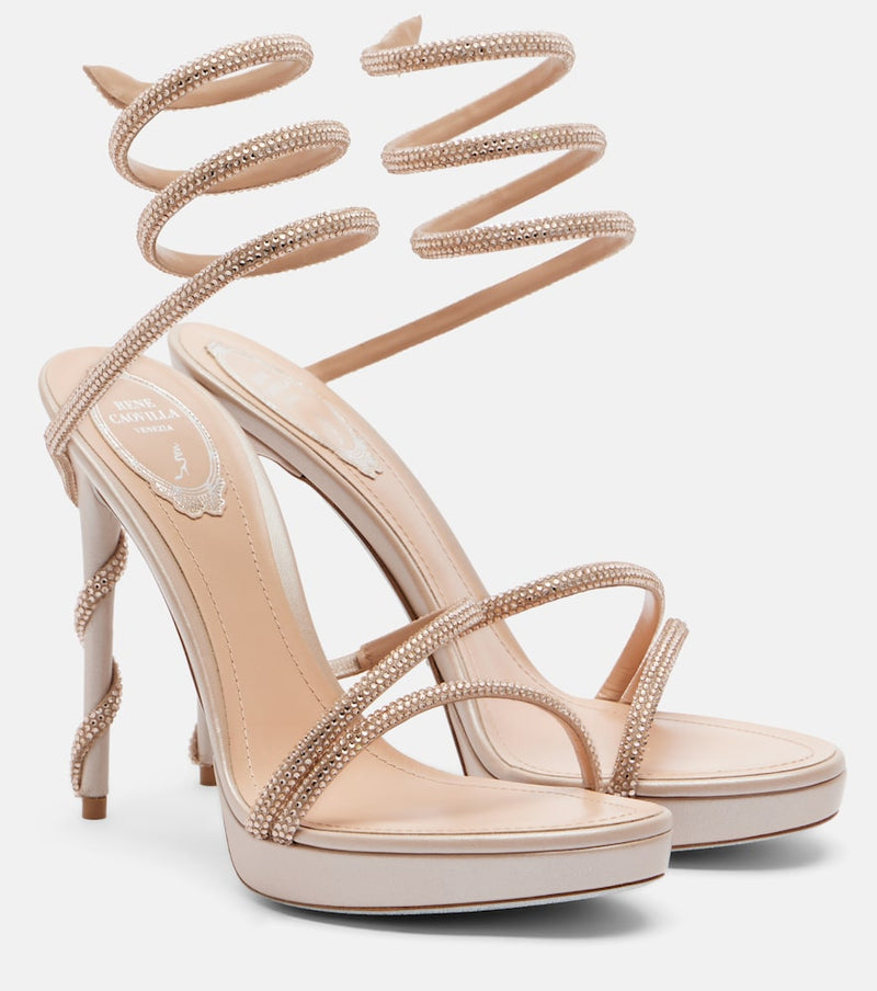 Rene Caovilla Margot embellished platform sandals