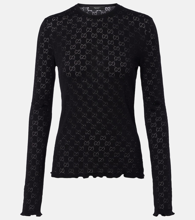 Gucci GG cotton-blend devore sweater