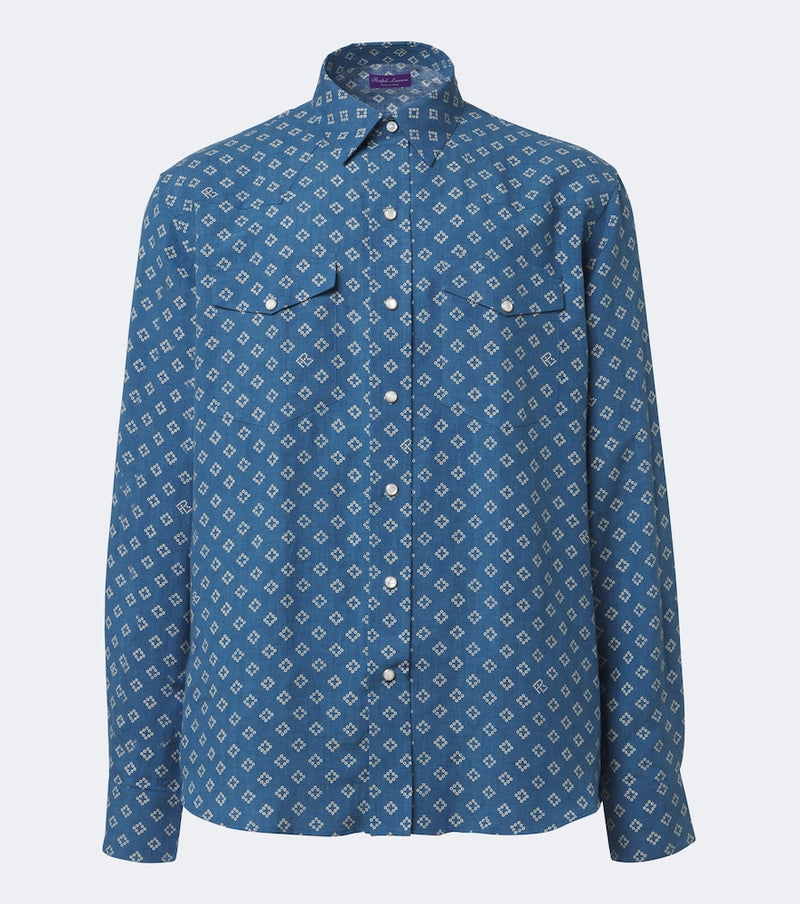 Ralph Lauren Purple Label Printed linen and silk shirt