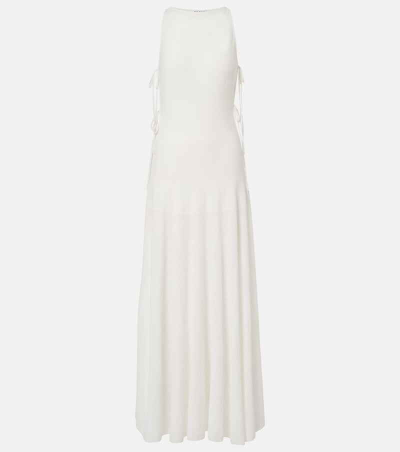 Alaia Cotton-blend crepe maxi dress