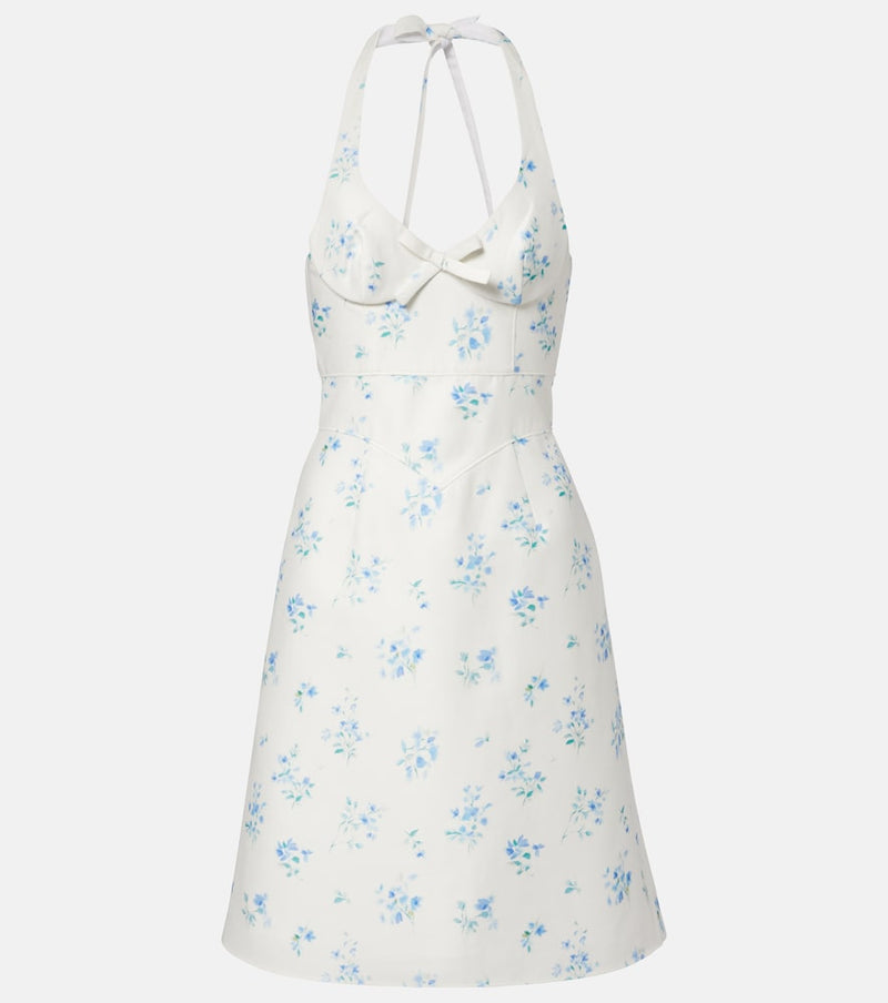Shushu/Tong Floral halterneck cotton minidress