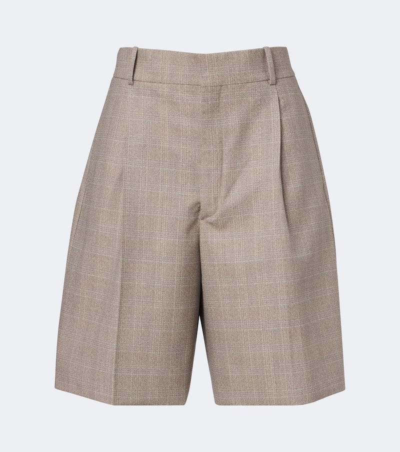 Bottega Veneta Prince of Wales check wool Bermuda shorts
