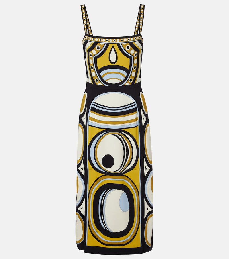 La DoubleJ Buy Me A Martini printed satin midi dress