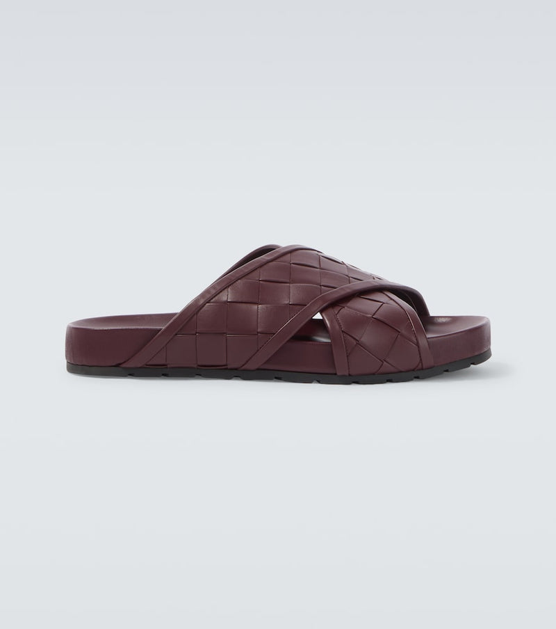 Bottega Veneta Tarik Intrecciato leather slides