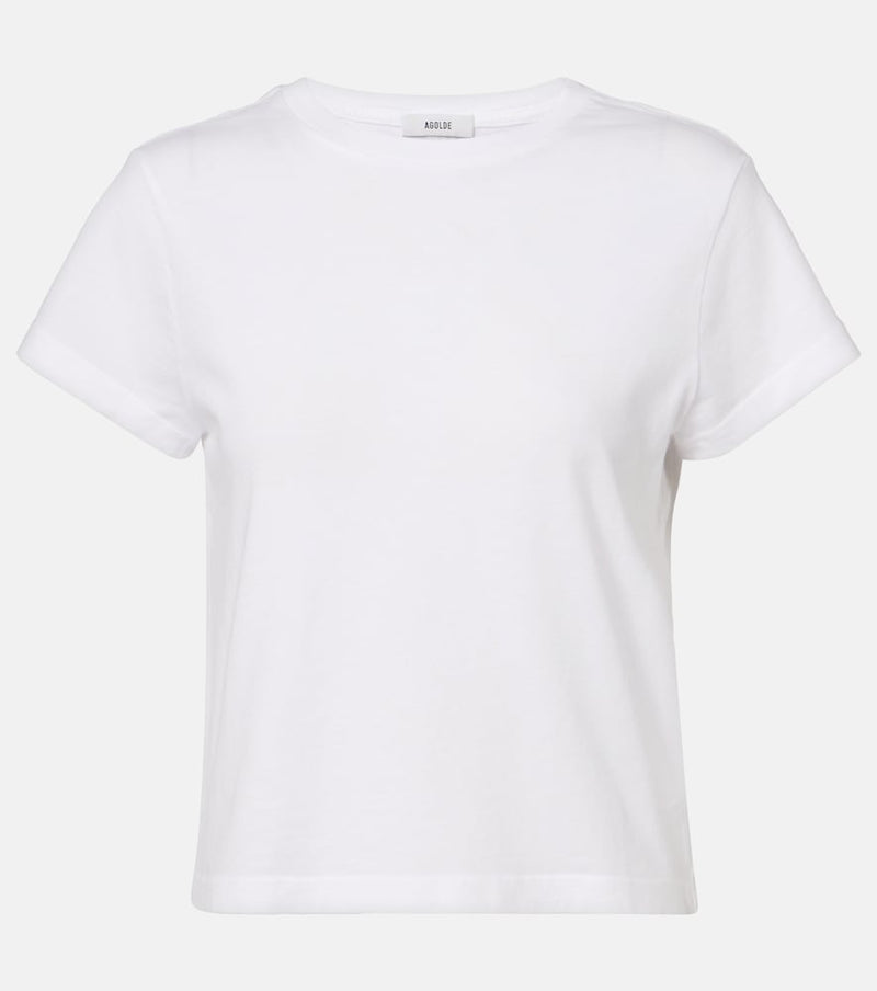Agolde Adine cropped cotton jersey T-shirt
