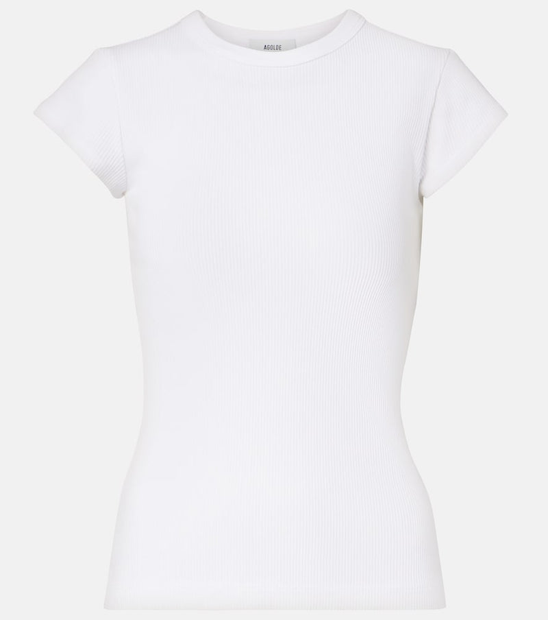 Agolde Edison ribbed-knit T-shirt