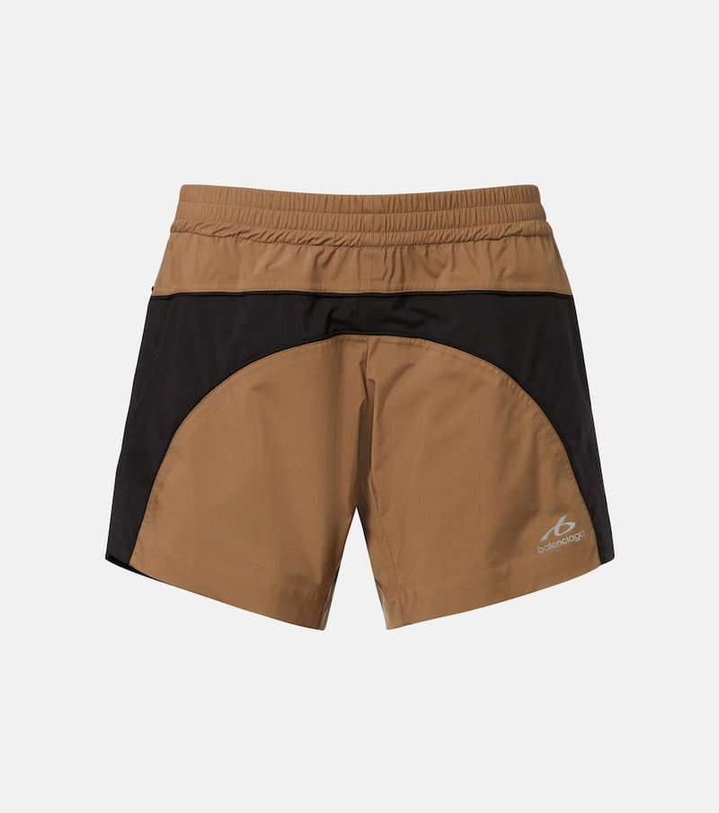 Balenciaga Colorblocked taffeta shorts