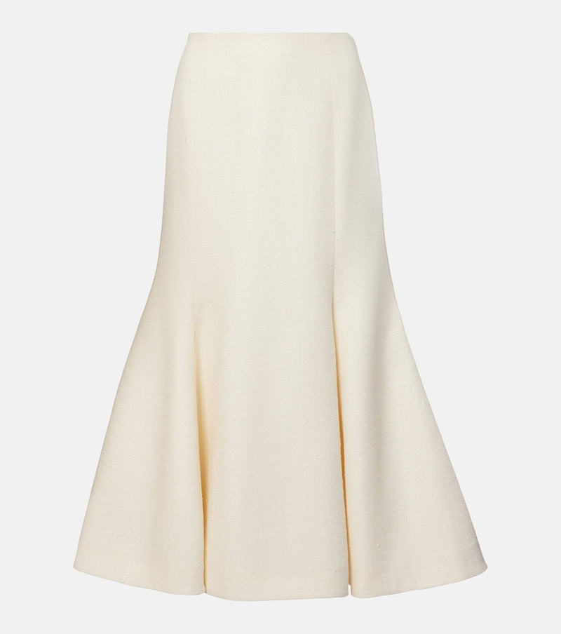 Gabriela Hearst Patterson silk and wool midi skirt