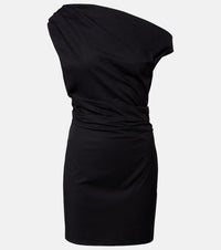 Staud Phare ruched cotton poplin minidress