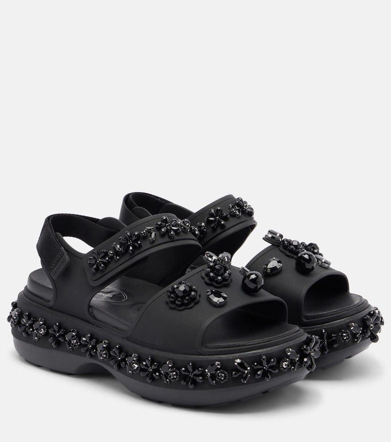 Simone Rocha x Crocs embellished platform sandals