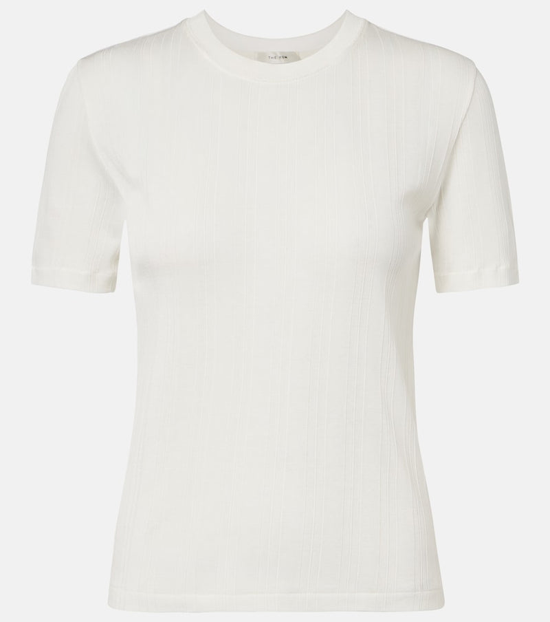 The Row Etina ribbed-knit cotton T-shirt