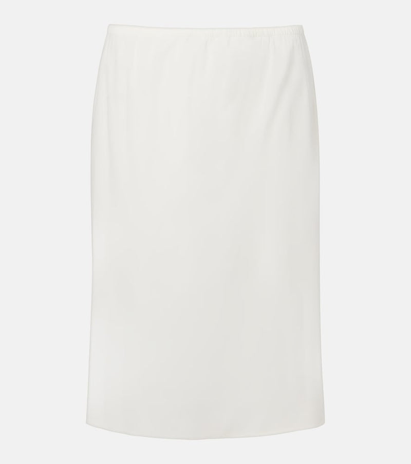 The Row Ivera silk-blend chiffon midi skirt