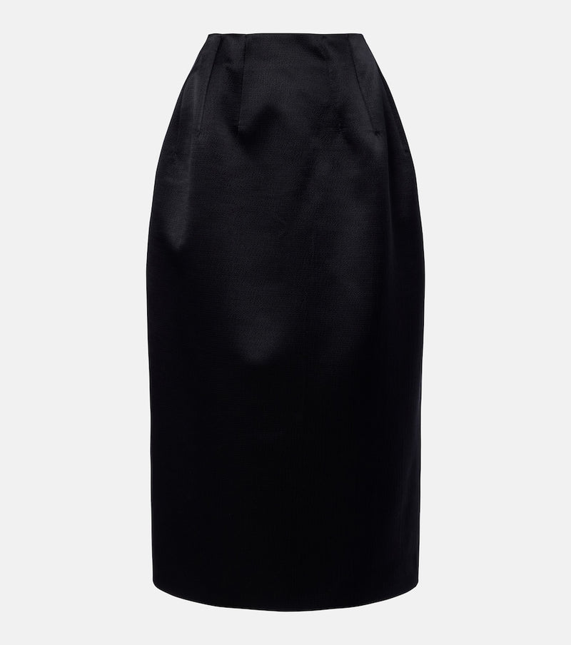 The Row Gamin wool and silk midi skirt